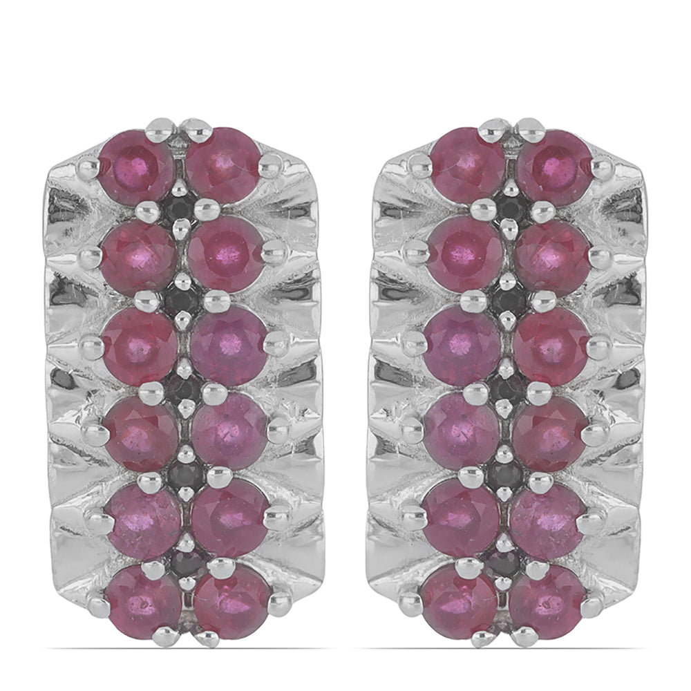 Silberohrringe mit Rubin aus Madagaskar 3 