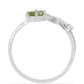 Silberring mit Peridot aus Changbai und weißem Topas