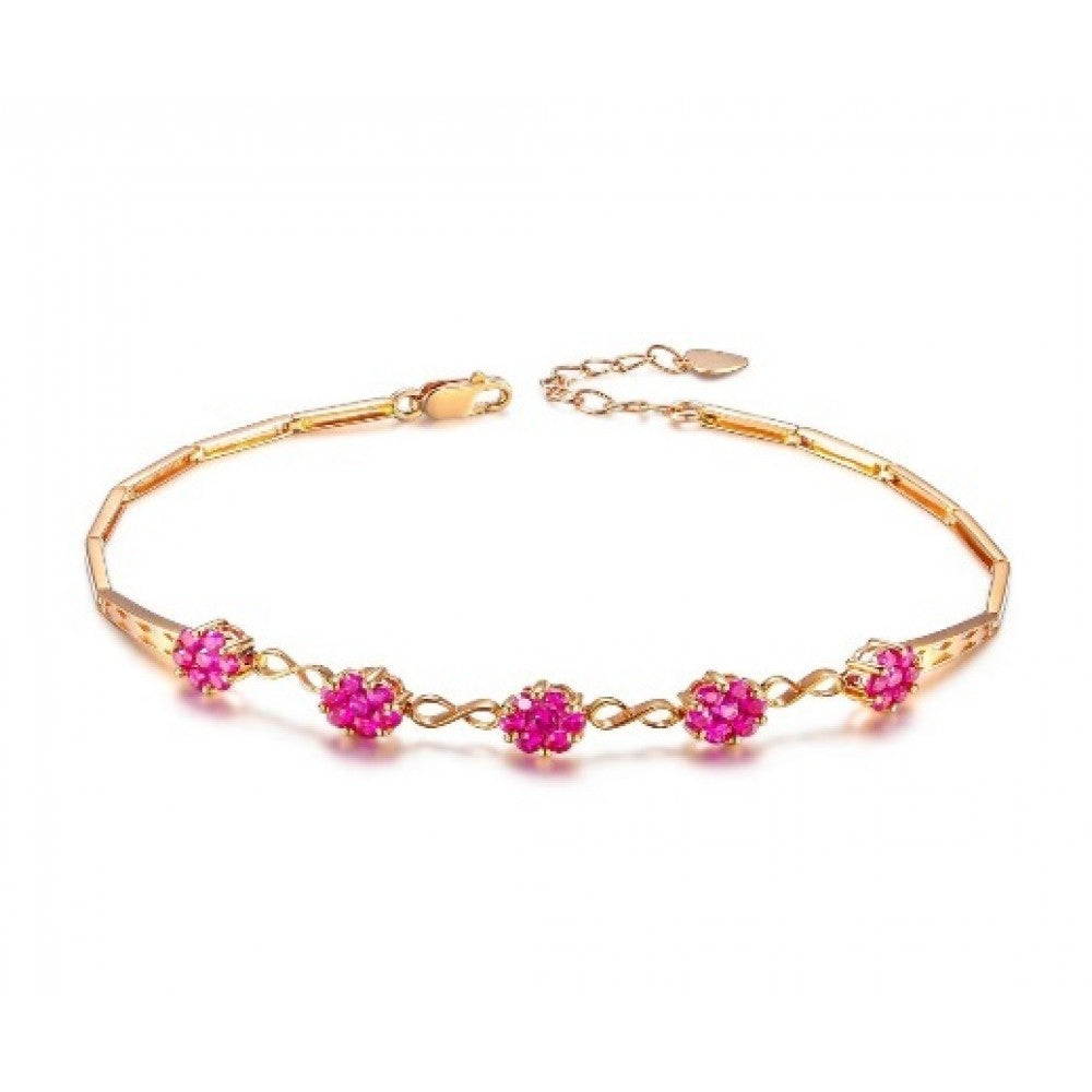 Silberarmband mit Rubin aus Madagaskar 1 