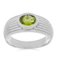 Silberring mit Peridot aus Changbai