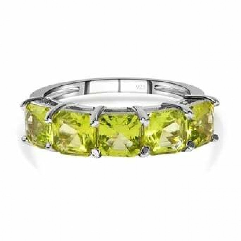 Silberring mit Peridot aus Changbai