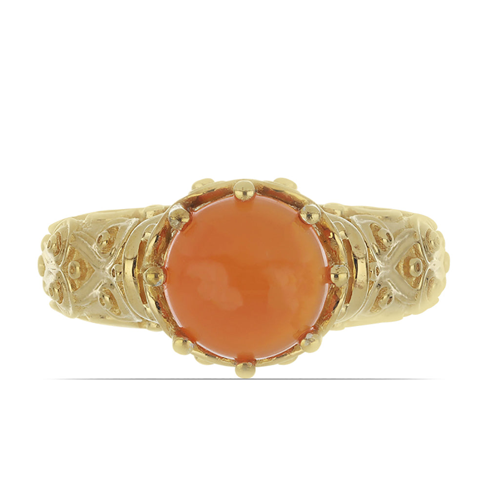 Goldplattierter Silberring mit Karneol 1 