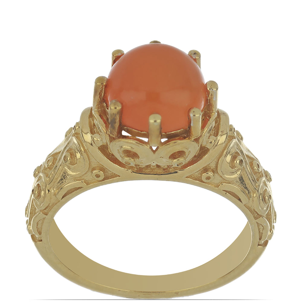 Goldplattierter Silberring mit Karneol 4 