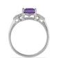 Silberring mit marokkanischem Amethyst und weißem Topas