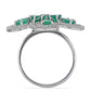 Silberring mit brasilianischem Smaragd und weißem Topas