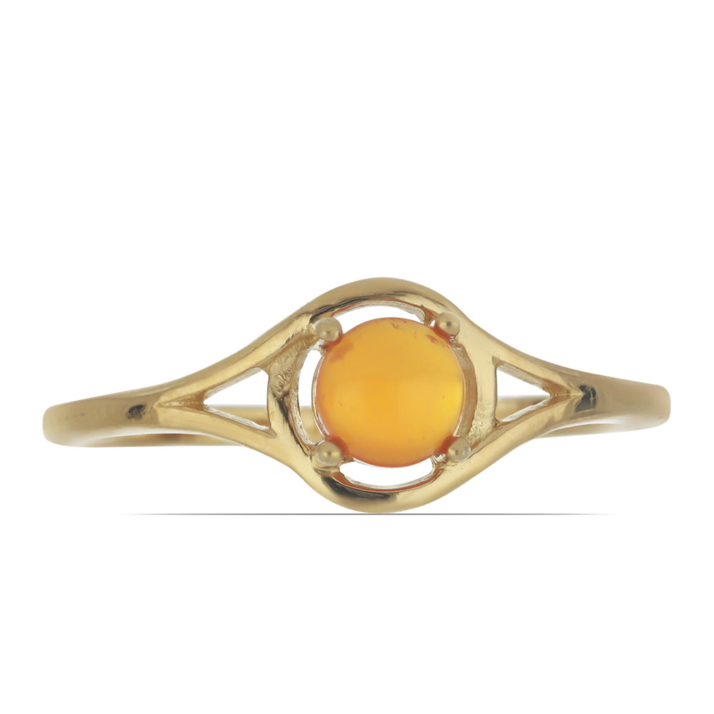 Goldplattierter Silberring mit Karneol