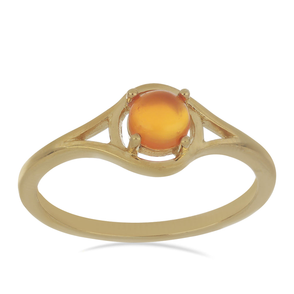 Goldplattierter Silberring mit Karneol