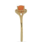 Goldplattierter Silberring mit Karneol
