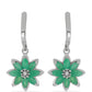 Silberohrringe mit brasilianischem Smaragd und weißem Topas