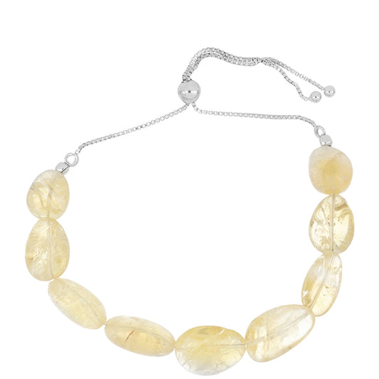 Silberarmband mit Zitrin aus dem Ural