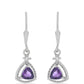 Silberohrringe mit marokkanischem Amethyst und weißem Topas