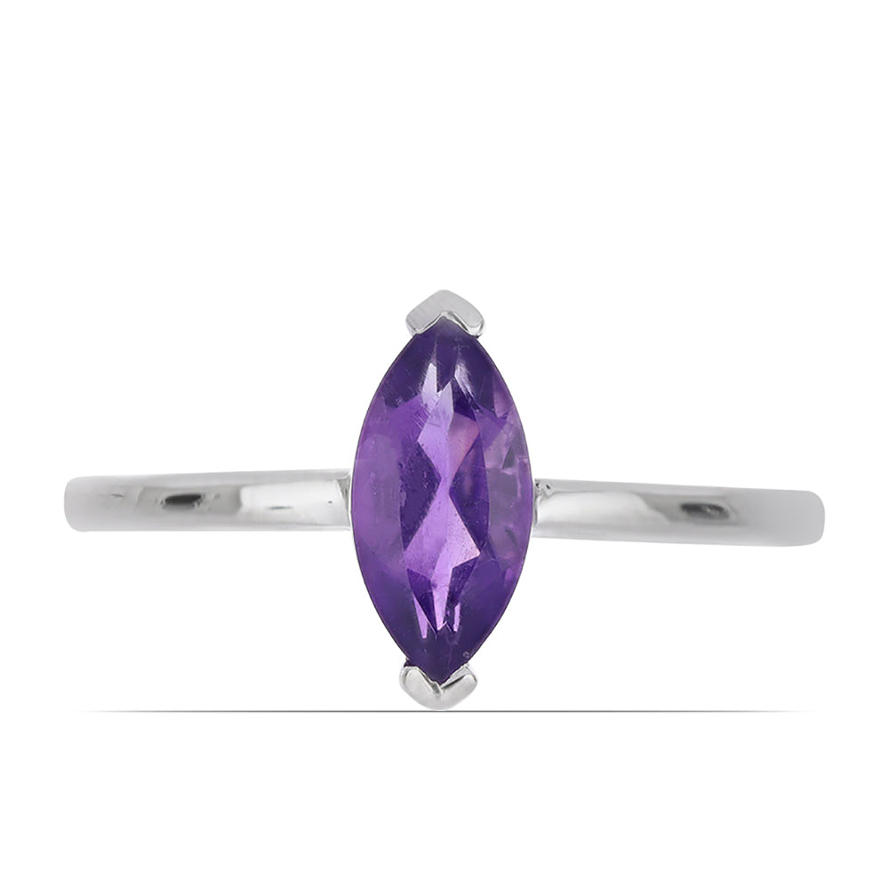 Silberring mit marokkanischem Amethyst 1 