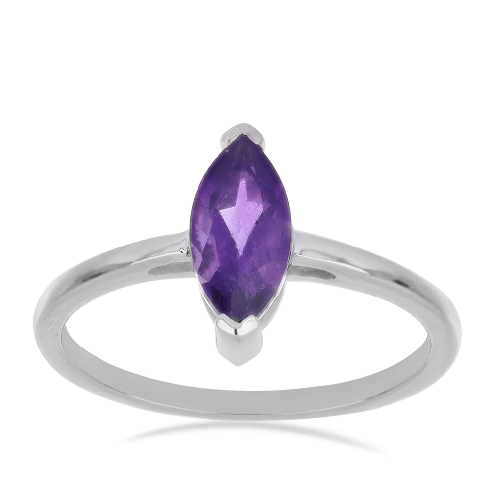 Silberring mit marokkanischem Amethyst 2 