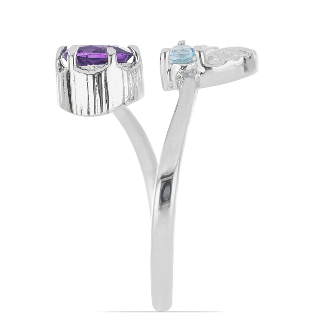 Silberring mit marokkanischem Amethyst 3 