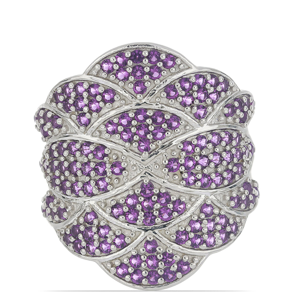 Silberring mit marokkanischem Amethyst 1 