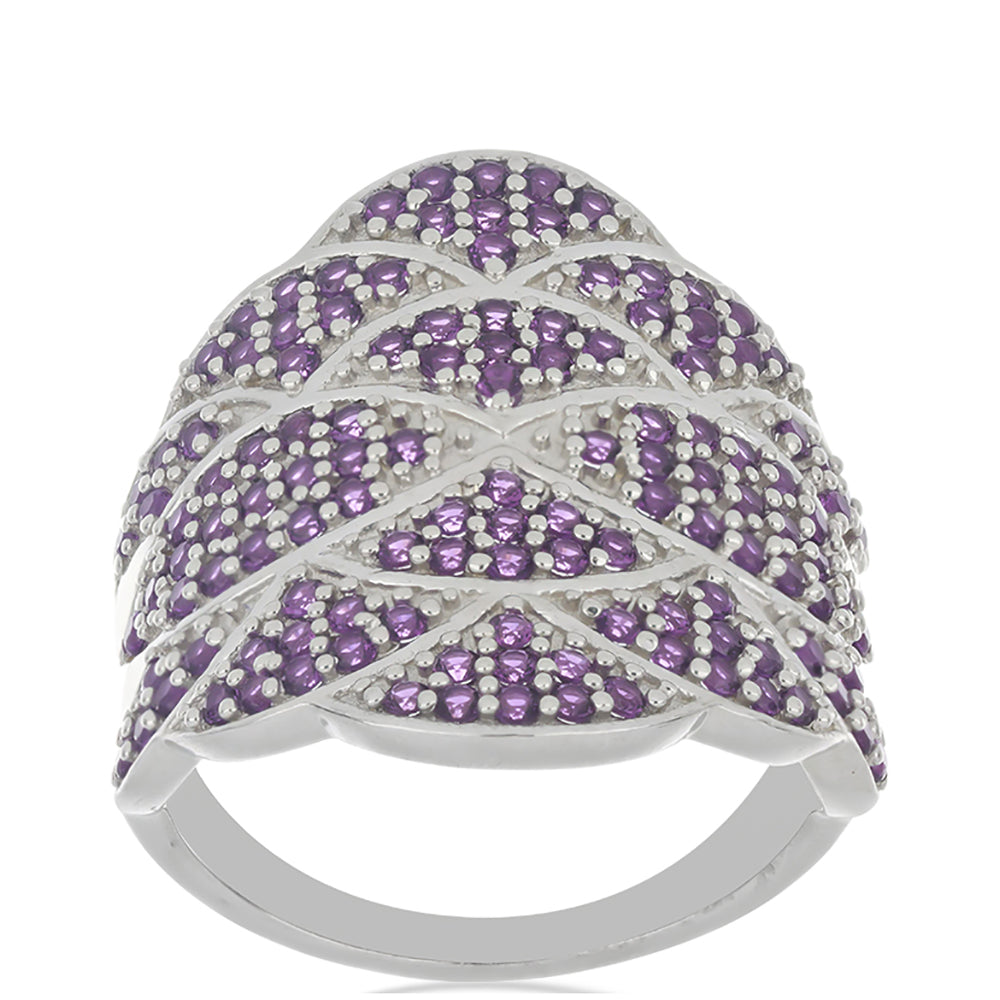 Silberring mit marokkanischem Amethyst 4 