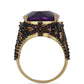 Goldplattierter Silberring mit marokkanischem Amethyst