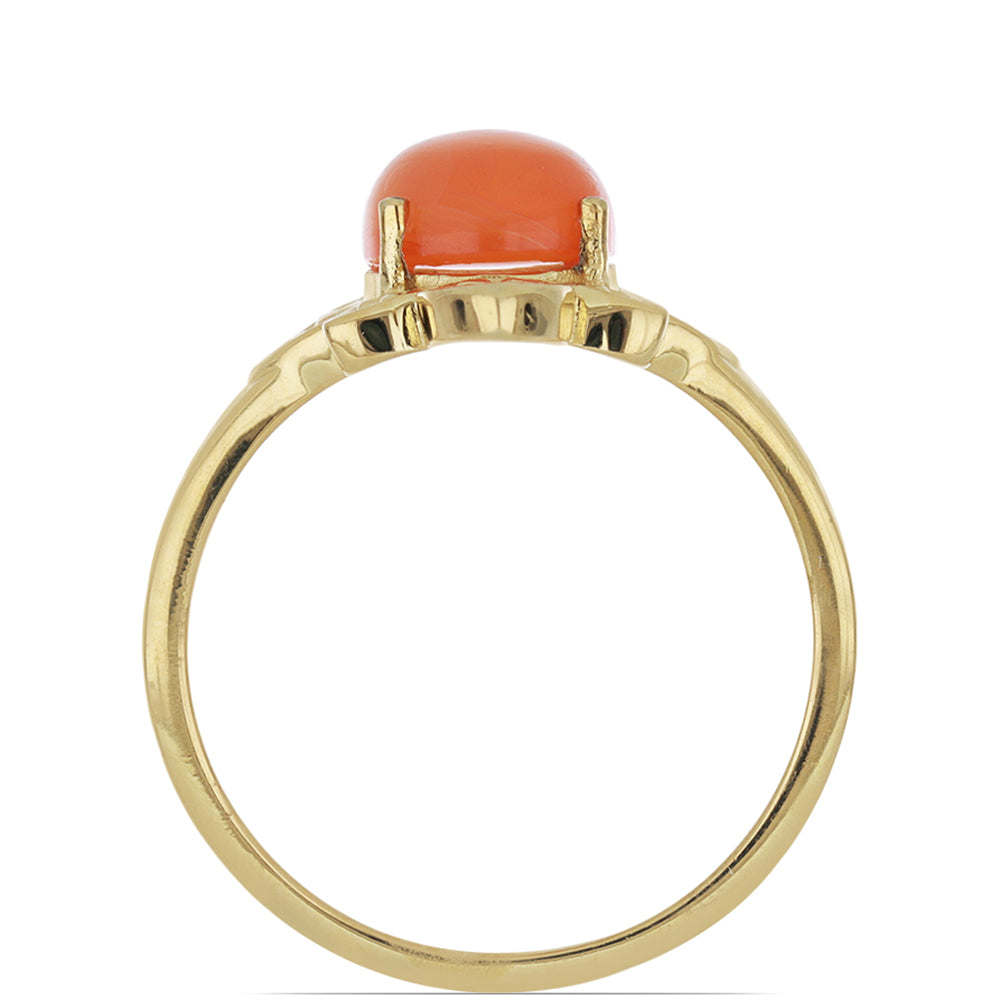 Goldplattierter Silberring mit Karneol 2 