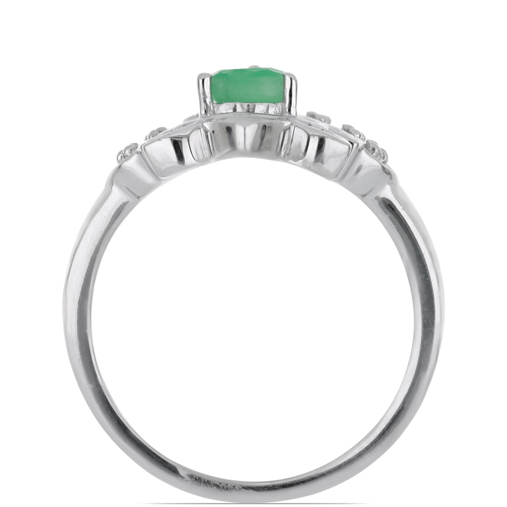 Silberring mit brasilianischem Smaragd 3 