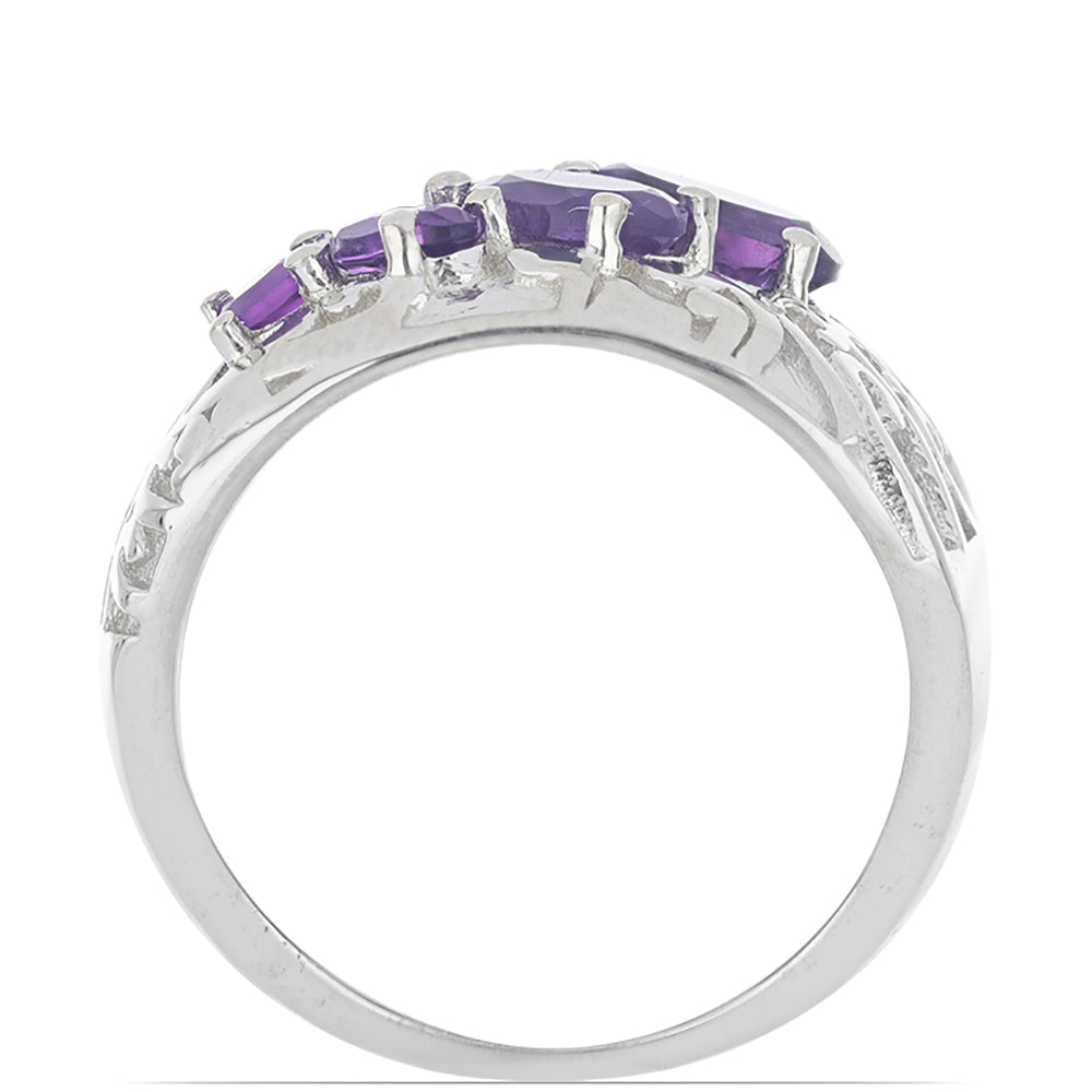 Silberring mit marokkanischem Amethyst 3 
