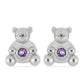 Silberohrringe mit marokkanischem Amethyst