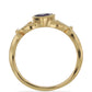 Goldplattierter Silberring mit marokkanischem Amethyst