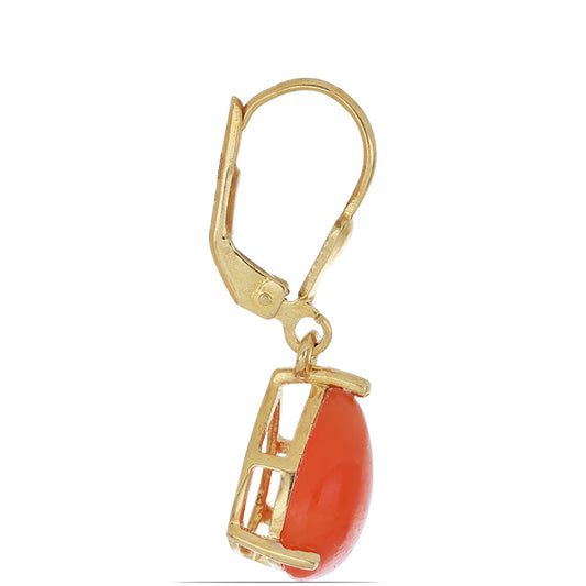 Goldplattierte Silberohrringe mit Karneol