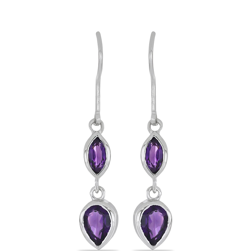 Silberohrringe mit marokkanischem Amethyst 1 
