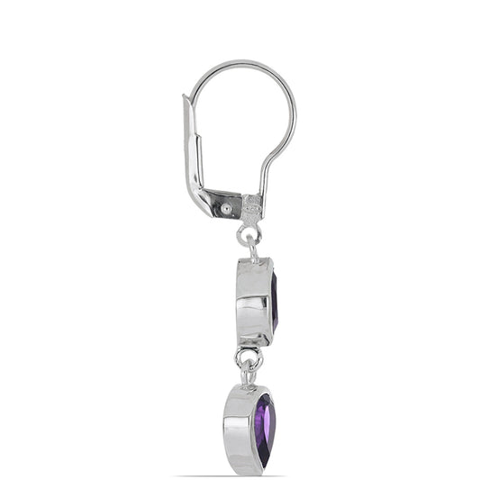 Silberohrringe mit marokkanischem Amethyst