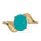 Goldplattierter Silberring mit Dornröschen Türkis