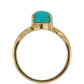 Goldplattierter Silberring mit Dornröschen Türkis