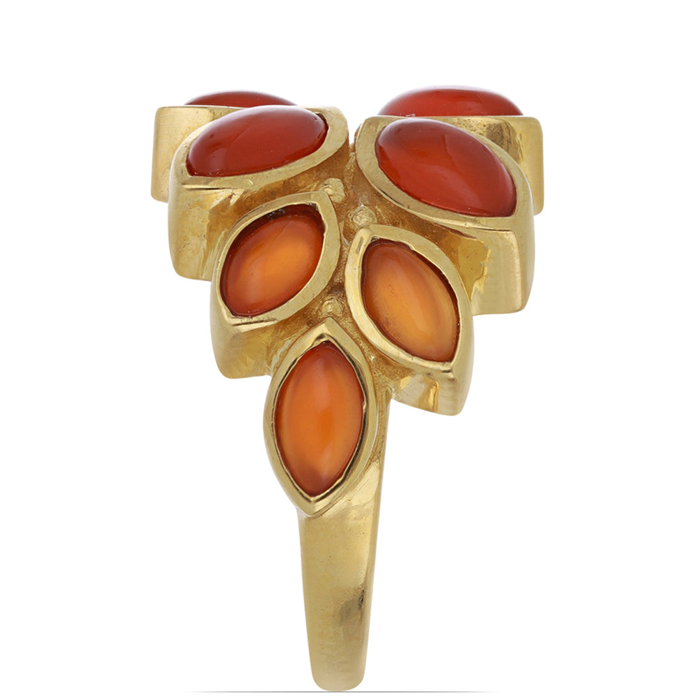 Goldplattierter Silberring mit Karneol 4 