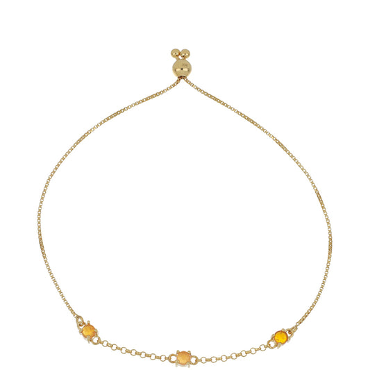 Goldplattiertes Silberarmband mit Karneol