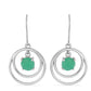 Silberohrringe mit brasilianischem Smaragd