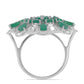 Silberring mit brasilianischem Smaragd und weißem Topas