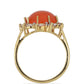 Goldplattierter Silberring mit Karneol und weißem Topas