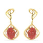 Goldplattierte Silberohrringe mit roter Schwammkoralle