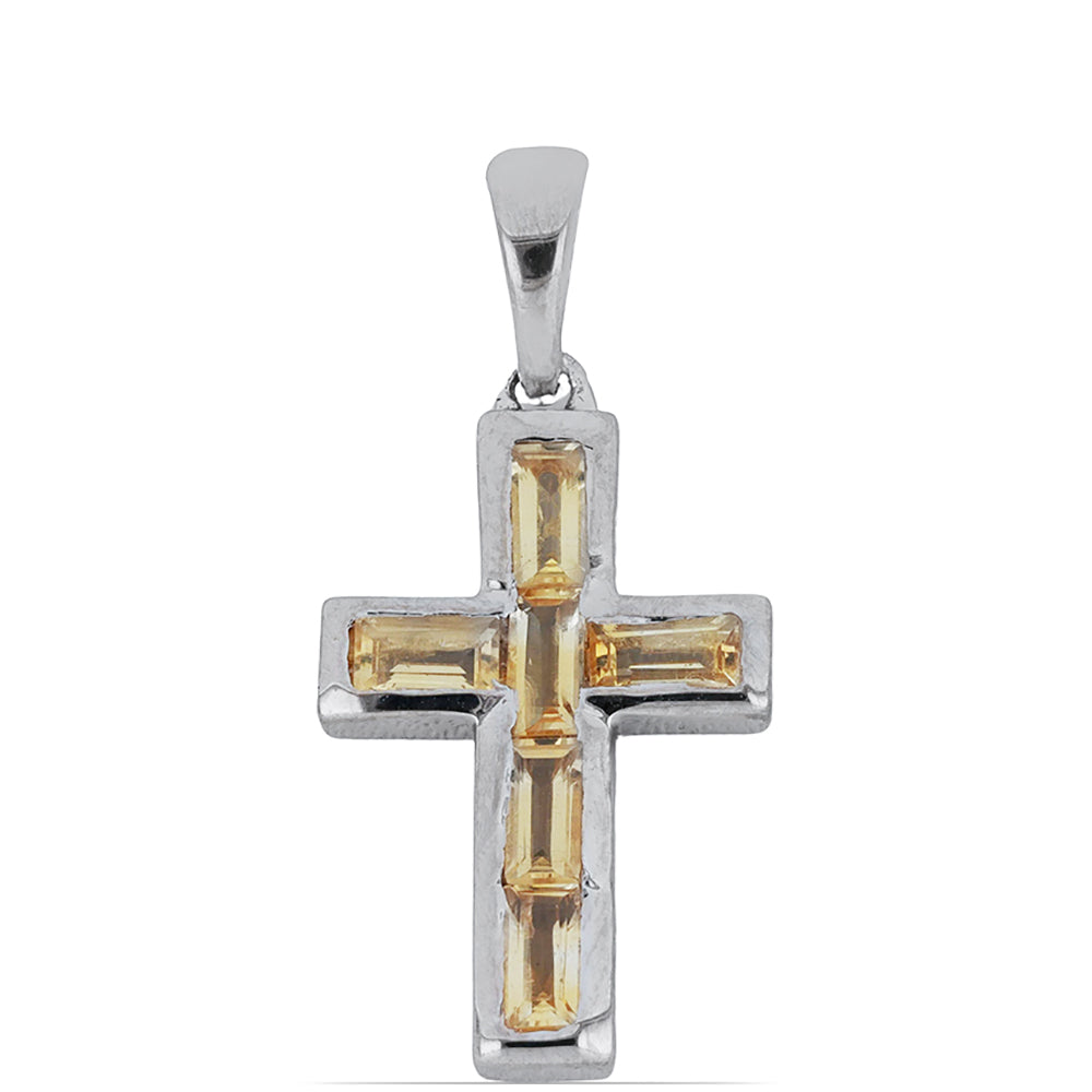 schmuckgarnitur aus Silber mit Zitrin aus dem Ural und weißem Topas