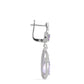 Silberohrringe mit Rose De France Amethyst und weißem Topas