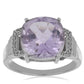 Silberring mit Rose De France Amethyst und weißem Topas