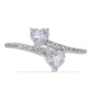 Silberring mit Rose De France Amethyst und weißem Topas