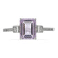 Silberring mit Rose De France Amethyst und weißem Topas