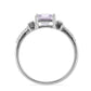 Silberring mit Rose De France Amethyst und weißem Topas