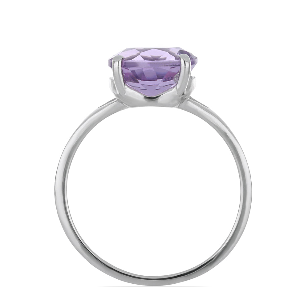 Silberring mit Rose De France Amethyst