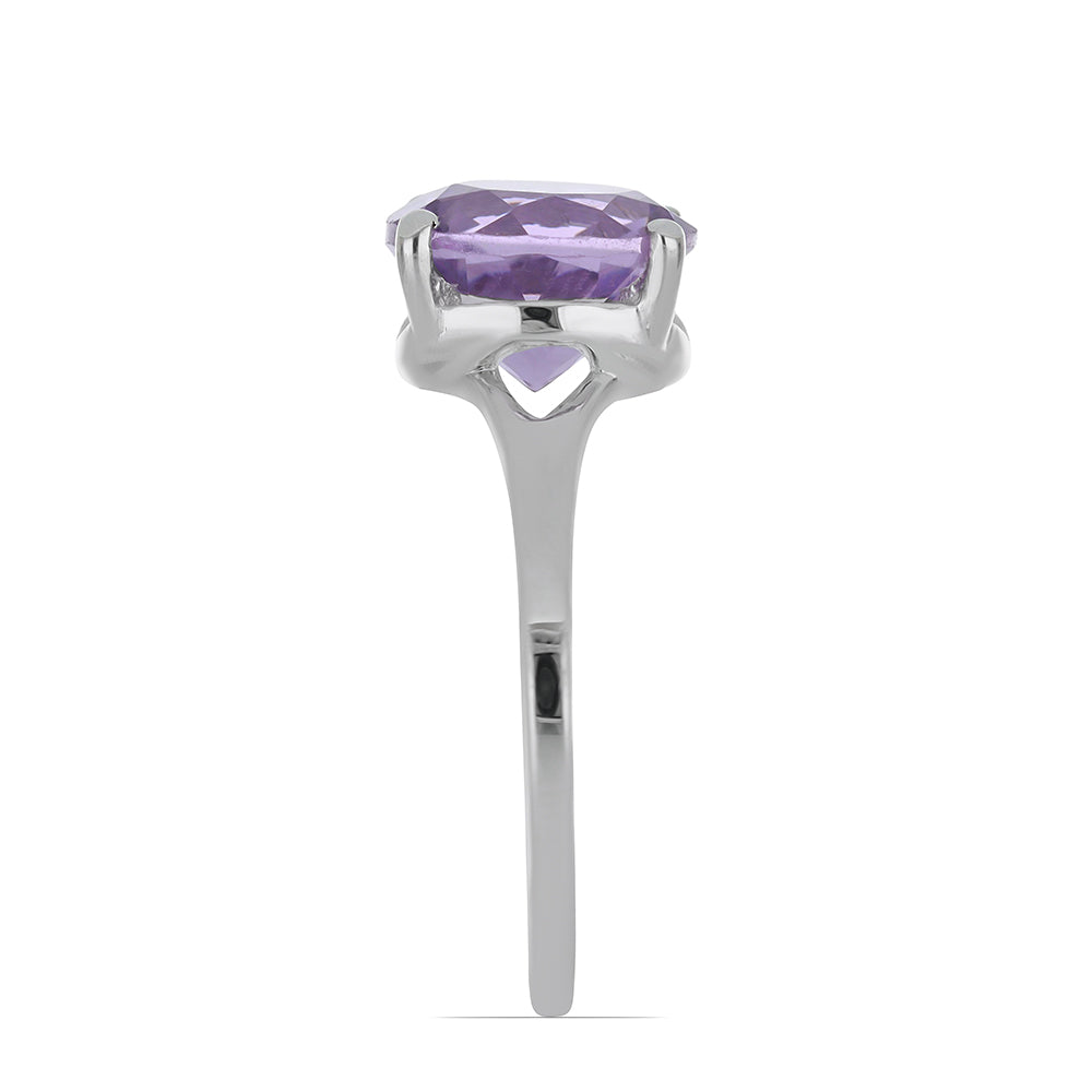 Silberring mit Rose De France Amethyst