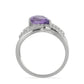 Silberring mit Rose De France Amethyst und weißem Topas