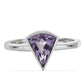 Silberring mit Rose De France Amethyst