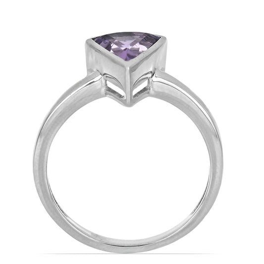 Silberring mit Rose De France Amethyst