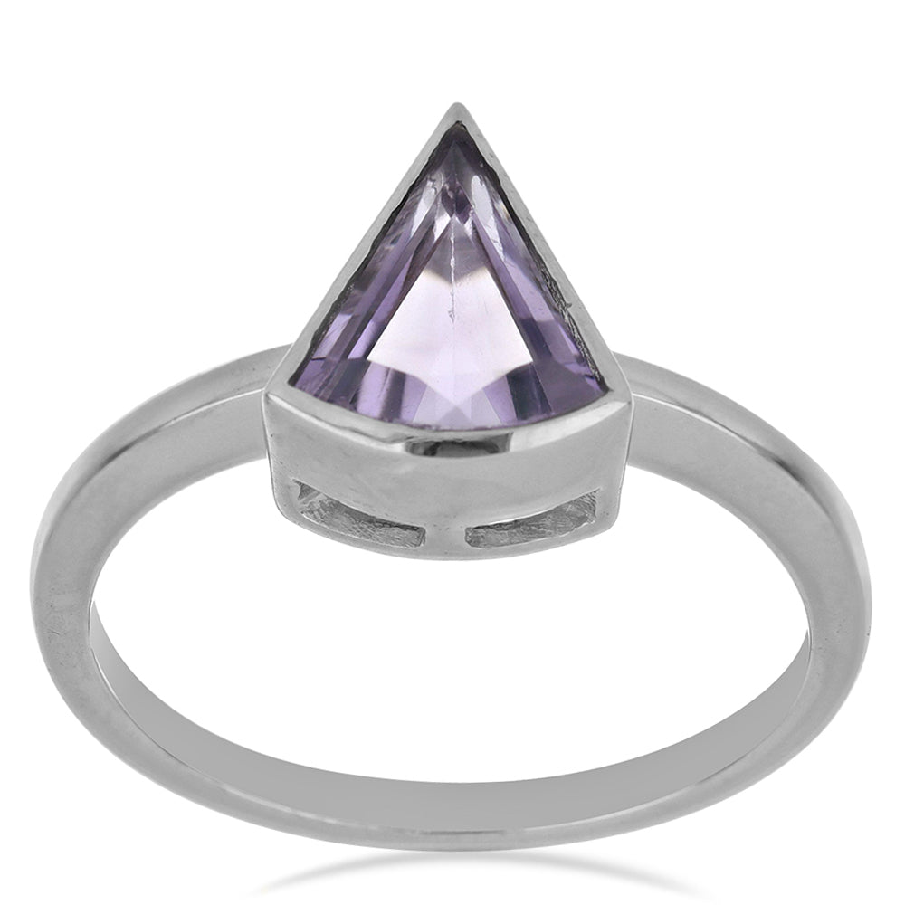 Silberring mit Rose De France Amethyst