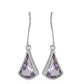 Silberohrringe mit Rose De France Amethyst